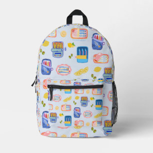 Sardines and Lemons Printed Backpack