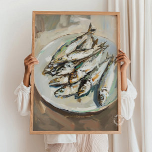 Sardines Art Print, Kitchen Wall Decor