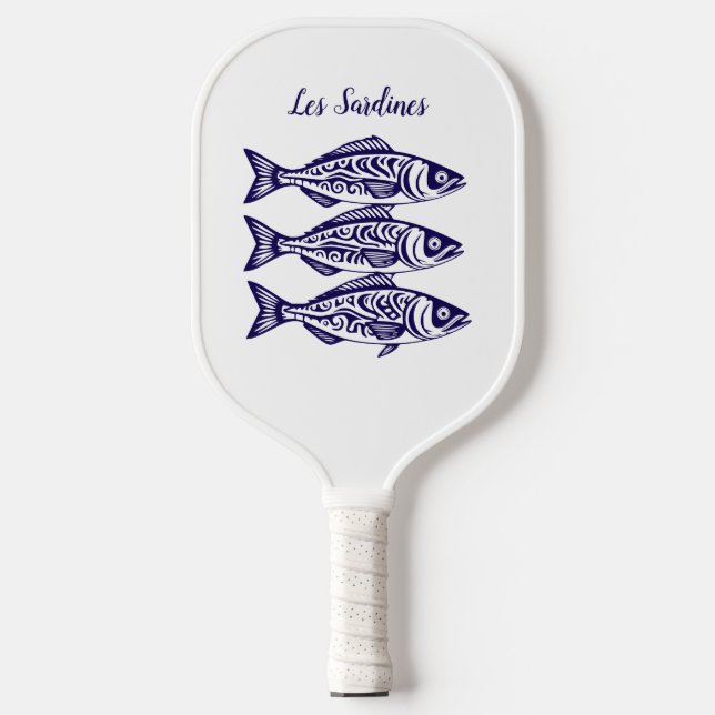 Sardines-Blue Hawaiian Pickleball Paddle (Front)