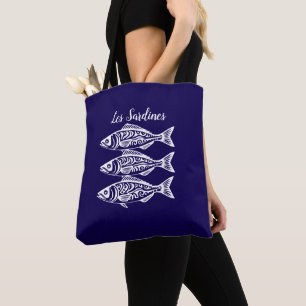 Sardines-Blue Hawaiian Tote Bag