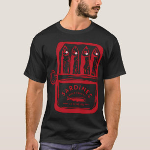 Sardines, colourful maximalist vintage food design T-Shirt