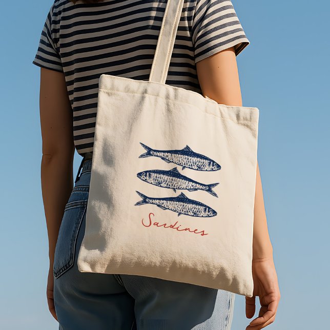 Sardines Fisherman Aesthetic Coastal Tote Bag (Creator Uploaded)