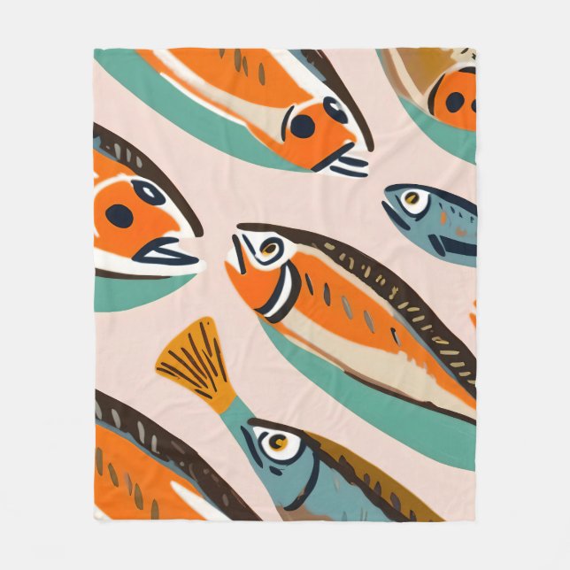 Sardines Fleece Blanket (Front)