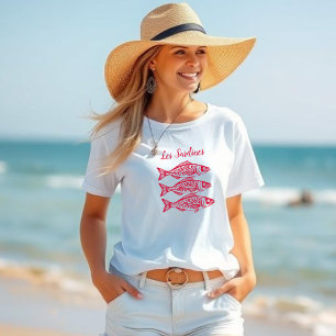 Sardines-Hawaiian-Fisherman Core-Cherry Red T-Shirt