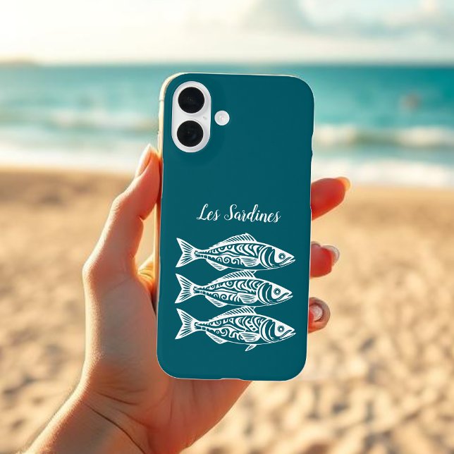 Sardines-Hawaiian-Fisherman Core-Teal Case-Mate iPhone Case (Les Sardines-Hawaiian-Fisherman Core-Phone Cover-Summer-Beach-Teal)