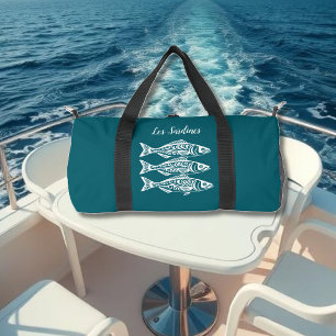 Sardines-Hawaiian-Fisherman Core Teal Duffle Bag