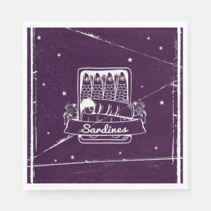 Sardines in a tin Distressed Napkin