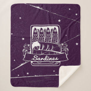 Sardines in a tin Distressed Sherpa Blanket