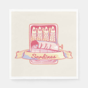 Sardines in a tin napkin