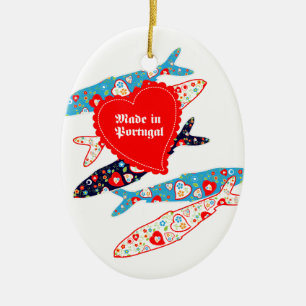 Sardines made in Portugal Ceramic Tree Decoration