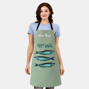 Sardines of Lisbon festival, symbol of Portugal Apron