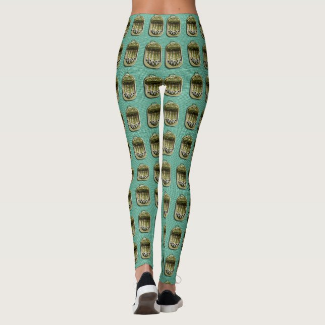 Sardines on Green Leggings (Back)