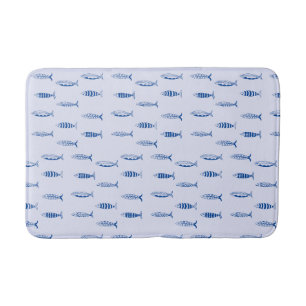 Sardines Pattern Bath Mat