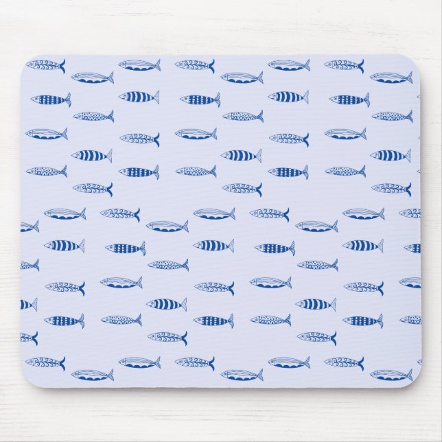 Sardines Pattern Mouse Mat (Front)