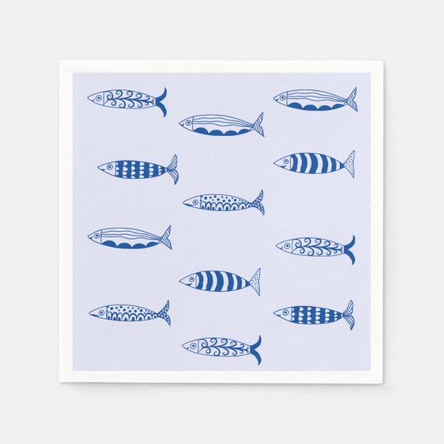 Sardines Pattern Napkin (Front)