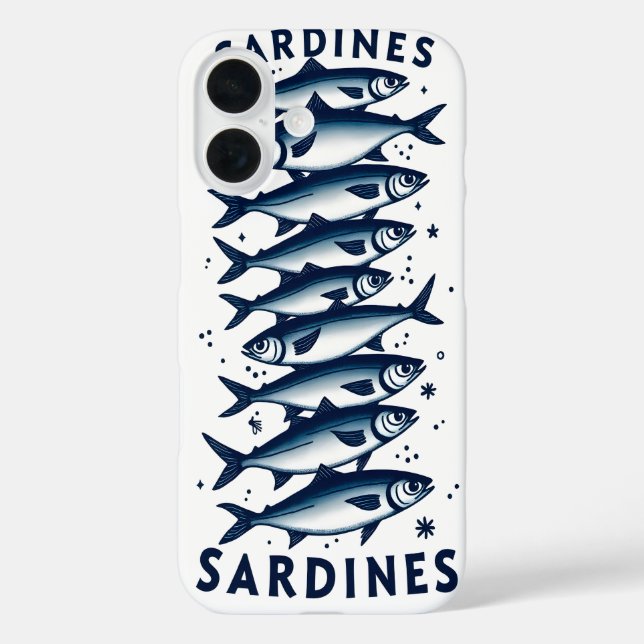 Sardines Phone Case for iphone 16 (Back)