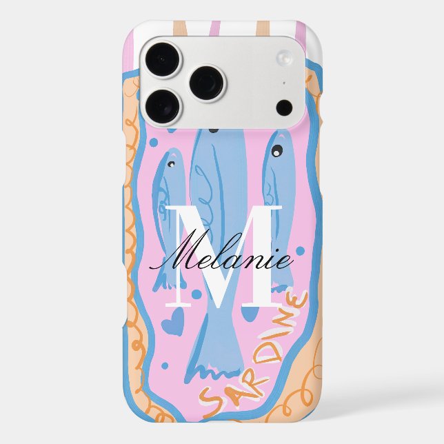 Sardines Pink Colorful Custom Monogram (Back)