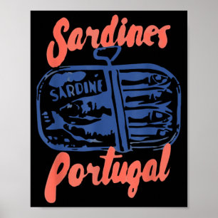 Sardines rtugal Vintage Style rtuguese Sardine Poster