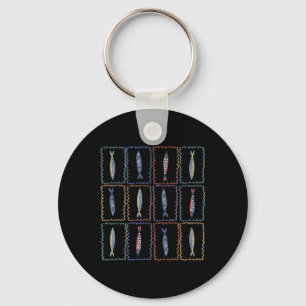 Sardines Tin Fish Tomato Girl Summer Coastal Tinne Key Ring