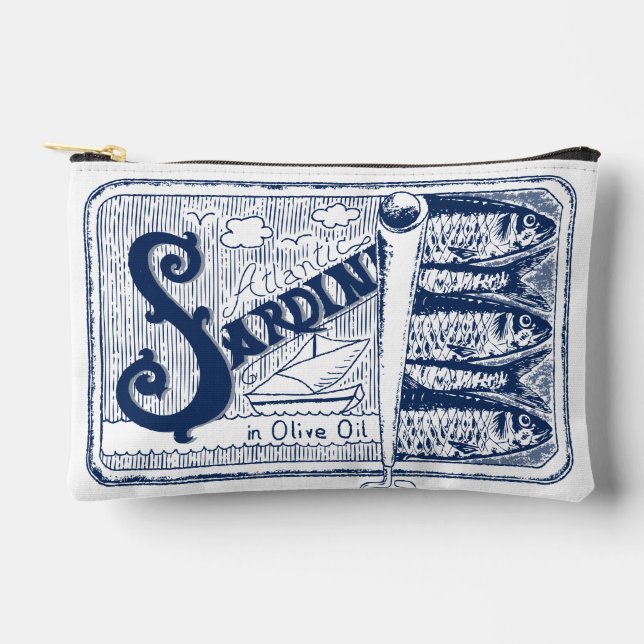 Sardines Tinned Fish Fisherman Core Accessory Pouch (Front)