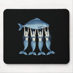 Sardines Tinned Fish Mermaid Summer Coastal Fisher Mouse Mat