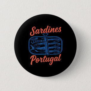 Sardines Tinned Fish Retro Graphic For Men Women 6 Cm Round Badge