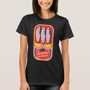 Sardinhas Em Tomate Retro Sardine Tin Graphic T-Shirt