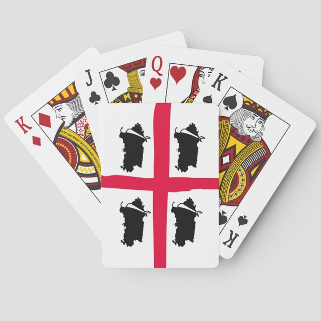 Sardinia, 4 volte playing cards (Back)
