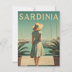 Sardinia 50s vintage travel postcard
