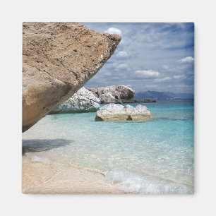 Sardinia beach with big rocks magnet