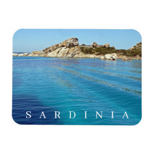 Sardinia blue water fridge magnet