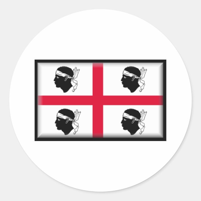Sardinia Flag Classic Round Sticker (Front)