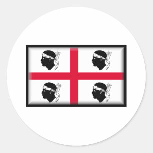 Sardinia Flag Classic Round Sticker