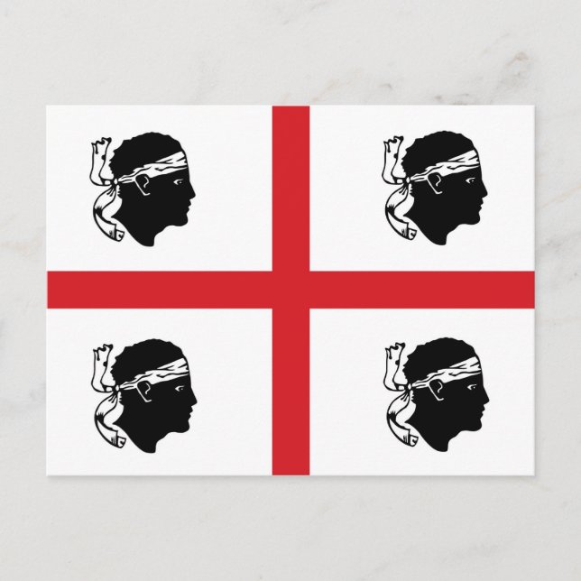 sardinia flag italy region island ethnic postcard (Front)