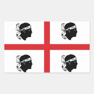 sardinia flag italy region island ethnic rectangular sticker