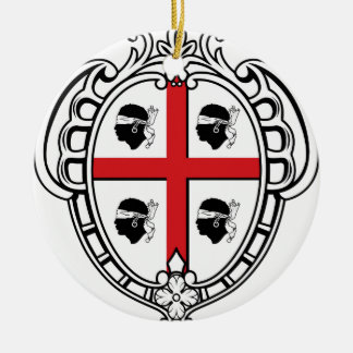 Sardinia (Italy) Coat of Arms Ceramic Tree Decoration
