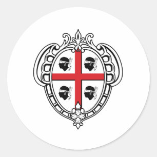 Sardinia (Italy) Coat of Arms Classic Round Sticker