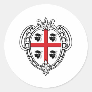 Sardinia (Italy) Coat of Arms Classic Round Sticker