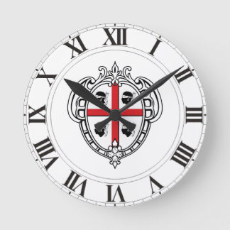 Sardinia (Italy) Coat of Arms Round Clock