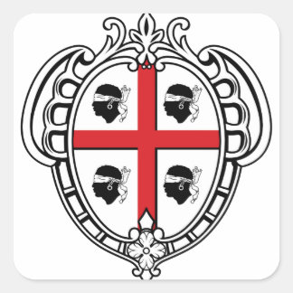 Sardinia (Italy) Coat of Arms Square Sticker