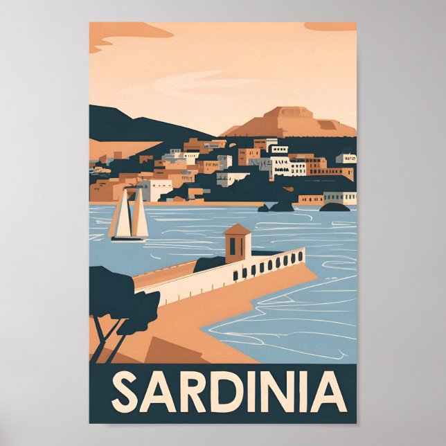 Sardinia Italy Famous Travel Place Poster (Front)