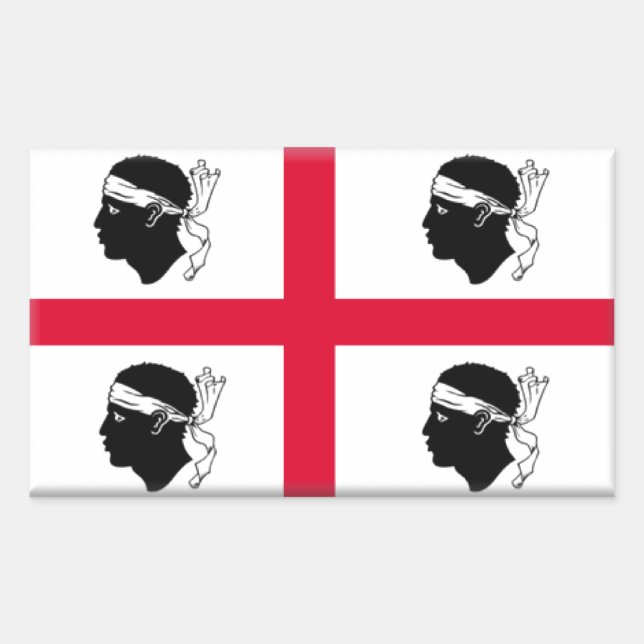 Sardinia (Italy) Flag Rectangular Sticker (Front)