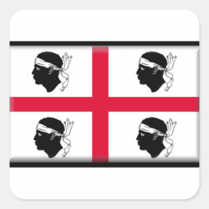 Sardinia (Italy) Flag Square Sticker