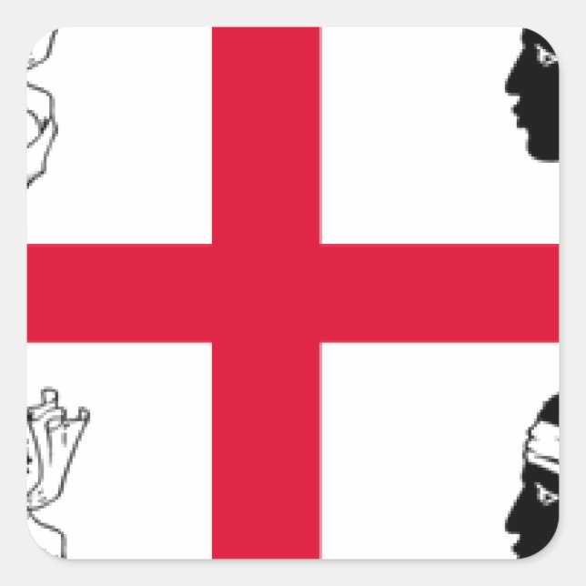 Sardinia (Italy) Flag Square Sticker (Front)