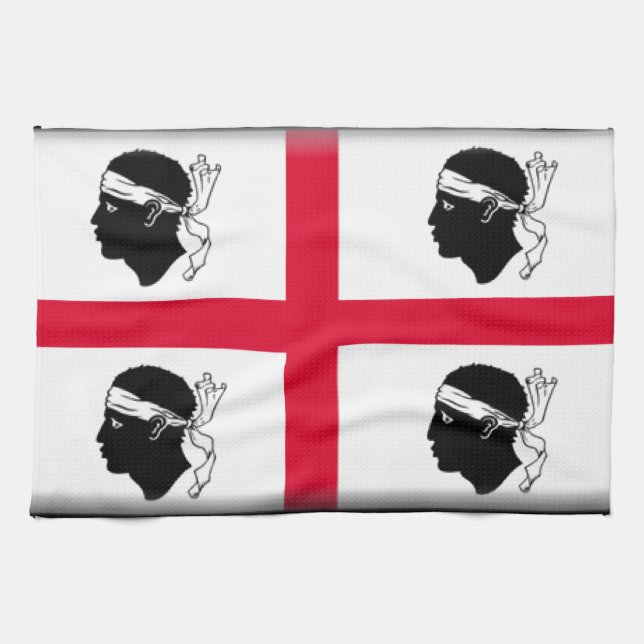 Sardinia (Italy) Flag Tea Towel (Horizontal)