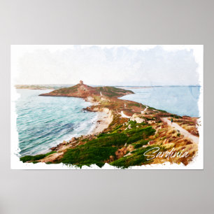 Sardinia Italy Island Travel Poster