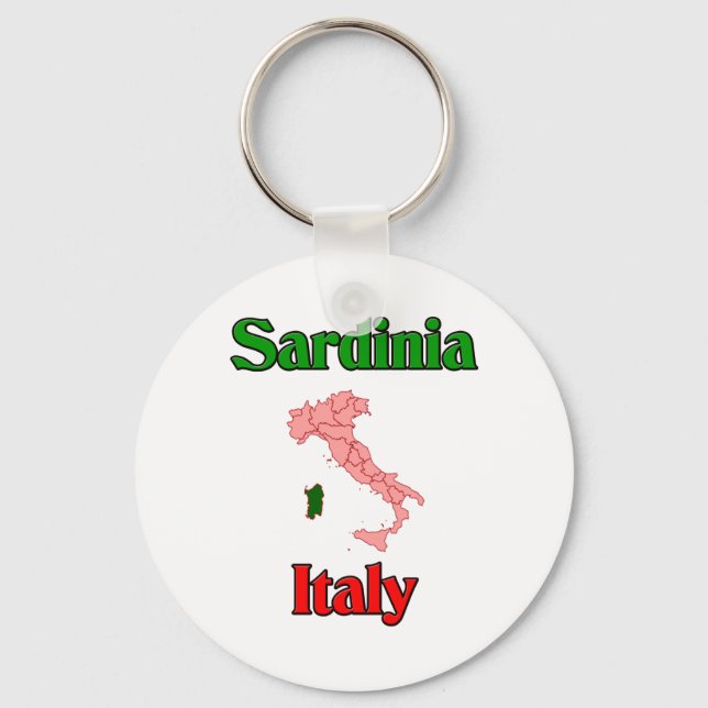 Sardinia Italy Key Ring (Front)