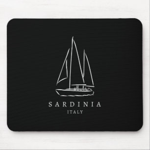 Sardinia Italy Yacht Club Souvenir Europe Boats Fa Mouse Mat