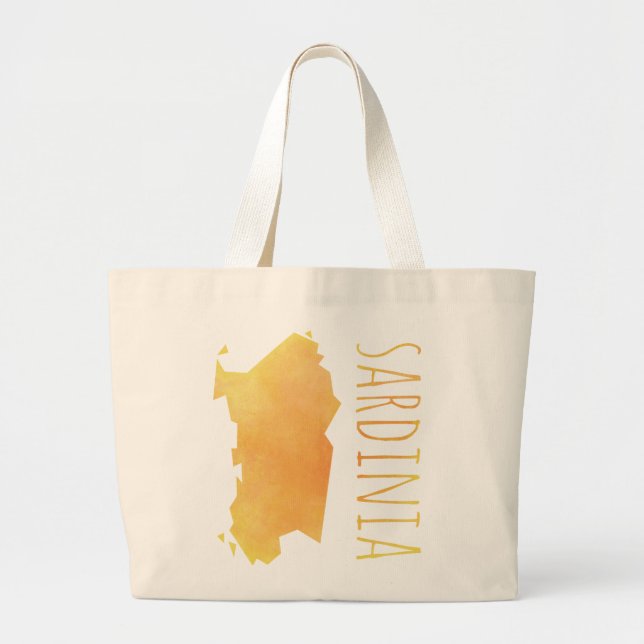 Sardinia Map Large Tote Bag (Front)