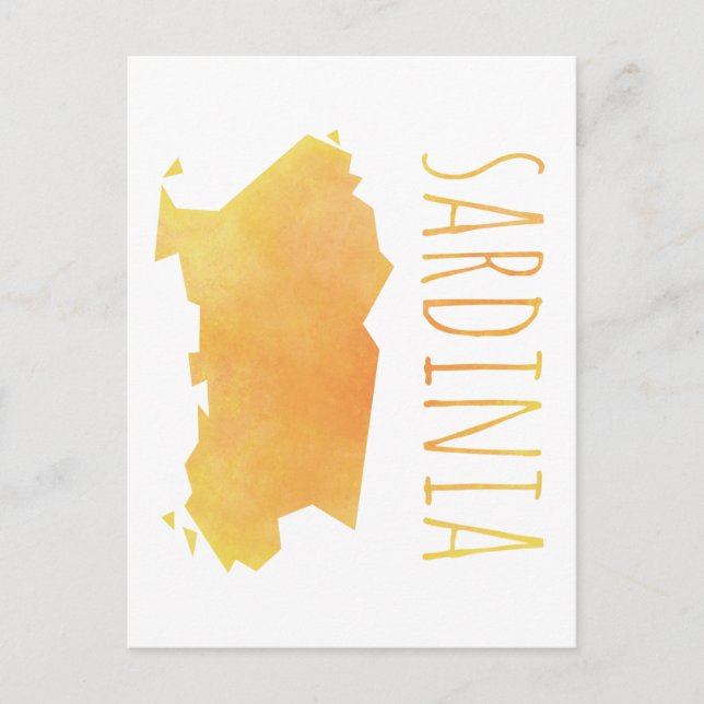 Sardinia Map Postcard (Front)